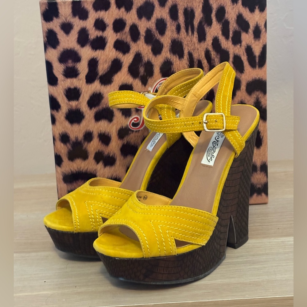 Yellow Platform Sandals